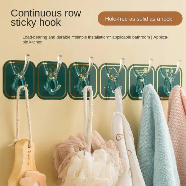 6-Piece Sticky Hook Hanger