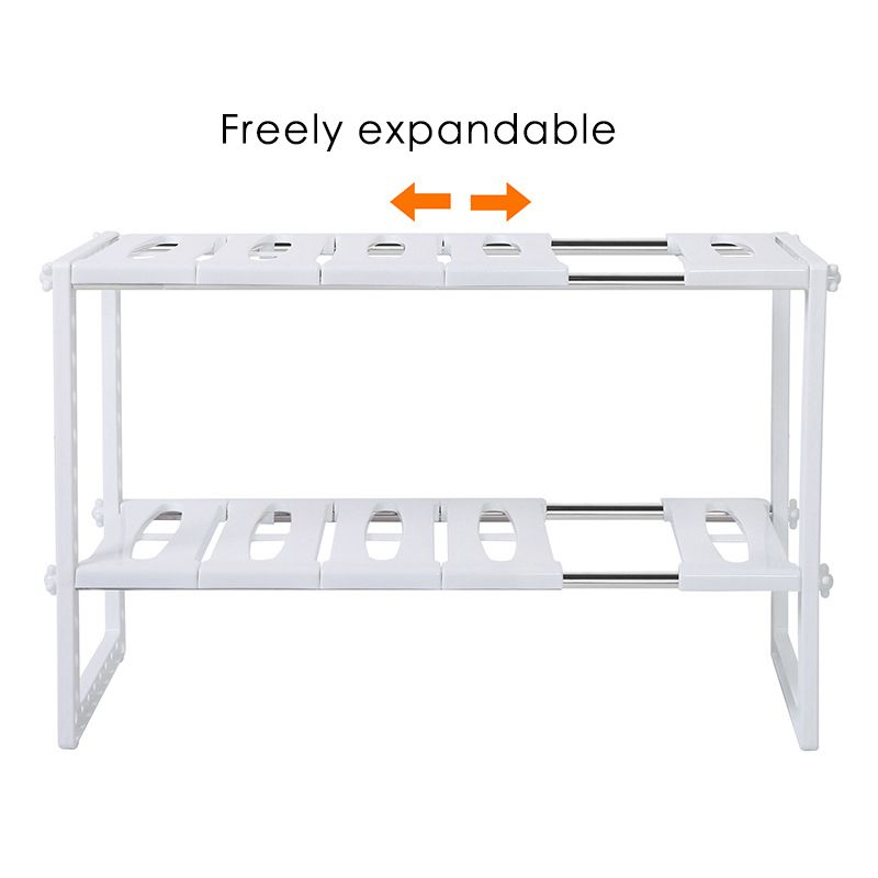 Expandable & Adjustable Under Sink Shelf Storage Rack