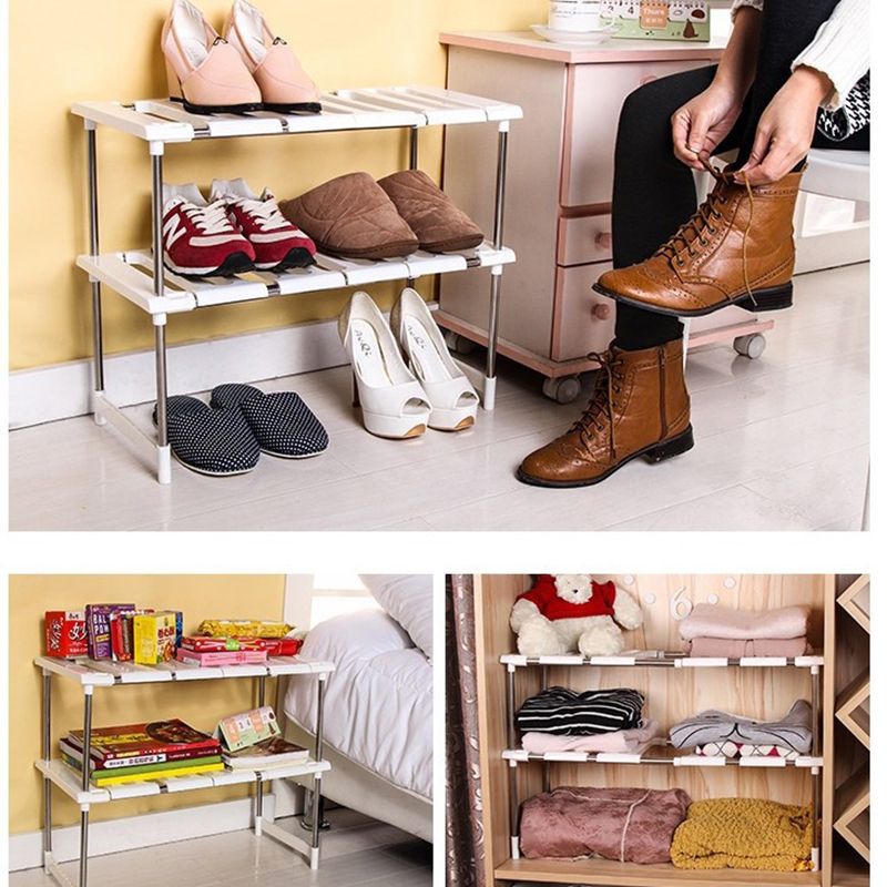 Expandable & Adjustable Under Sink Shelf Storage Rack