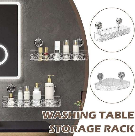 Acrylic Suction Cup Storage Rack (Premium Quality)