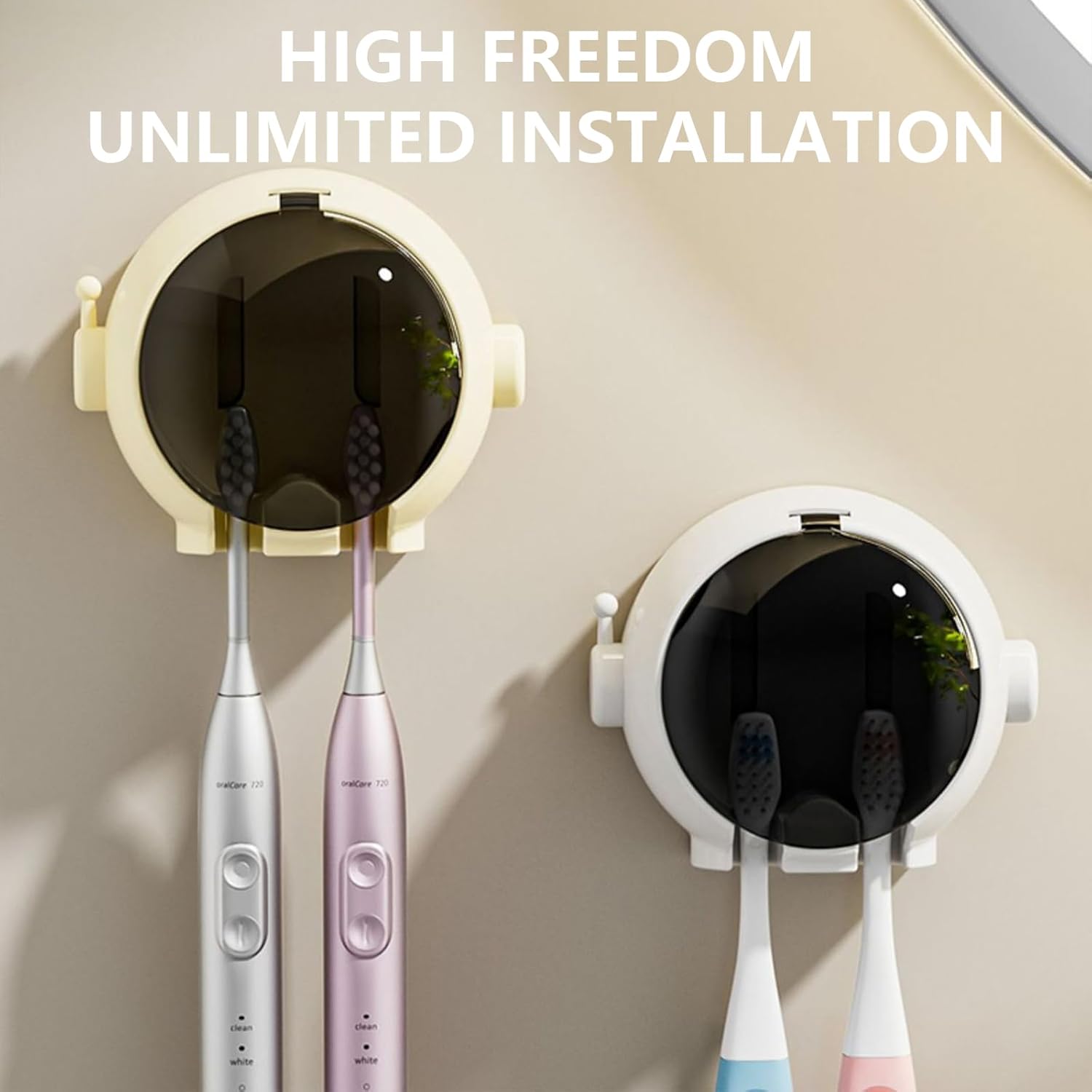Astronaut Wall-Mounted Toothbrush Holder