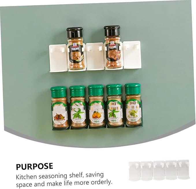 Wall Mount Spice Rack-clips holder – Lets Cart Pk
