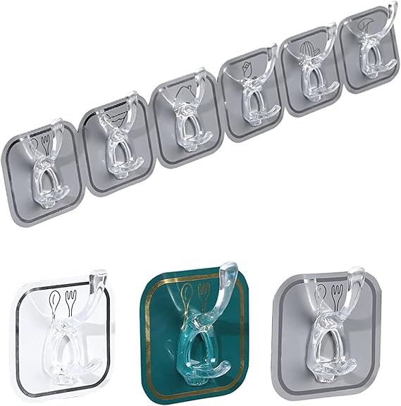 6-Piece Sticky Hook Hanger