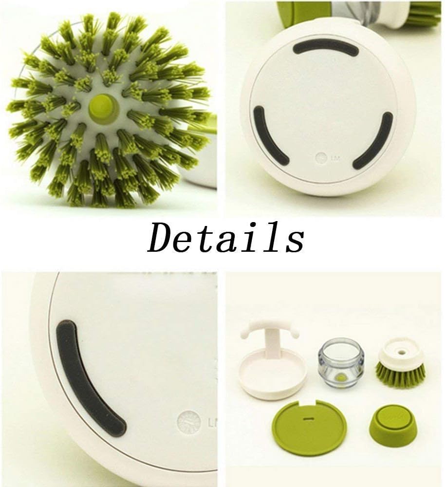 Scrub Soap Dispensing Brush with Storage Stand (Premium Quality)