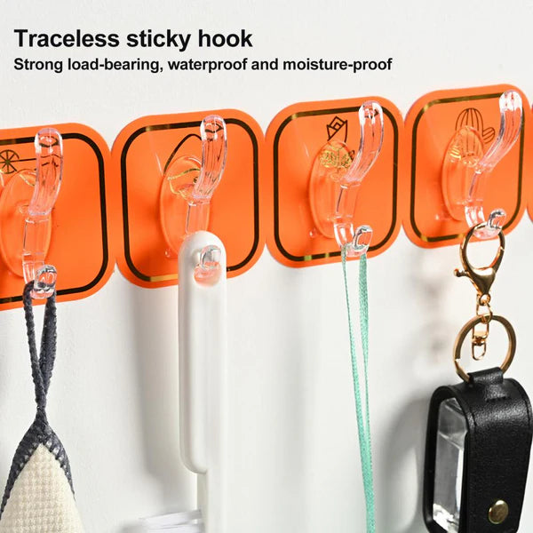 6-Piece Sticky Hook Hanger