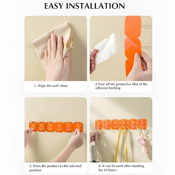 6-Piece Sticky Hook Hanger