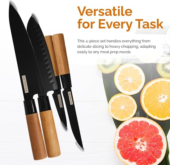 4-Piece Stainless Steel Kitchen Knife Set (Premium Quality)