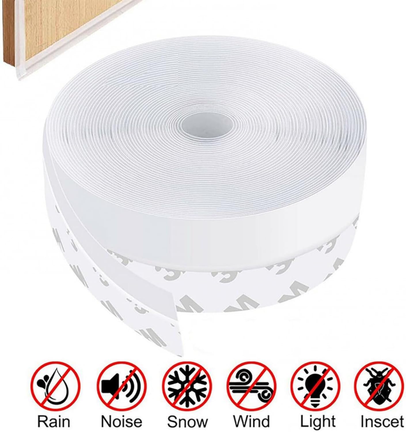Door & Window Sealing Strip – Waterproof Self-Adhesive Roll