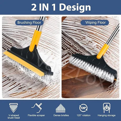 2 in 1 Cleaning Brush with Wiper