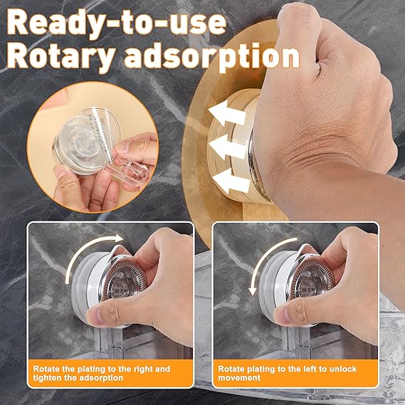 Acrylic Suction Cup Storage Rack (Premium Quality)