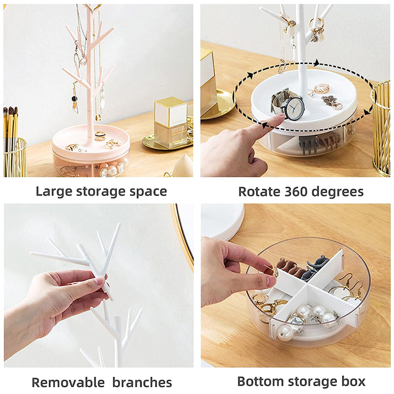 Rotatable Branch Jewelry Holder