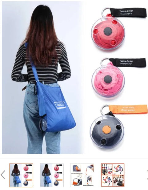 Roll-Up Reusable Shopping Bag