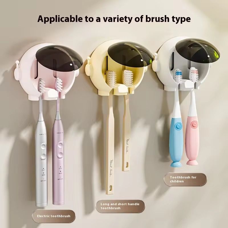 Astronaut Wall-Mounted Toothbrush Holder