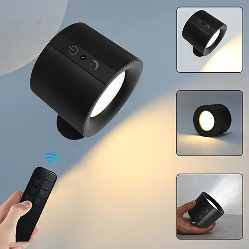 Double Head LED Wall Lamp – 360° Rotatable with Magnetic Holder