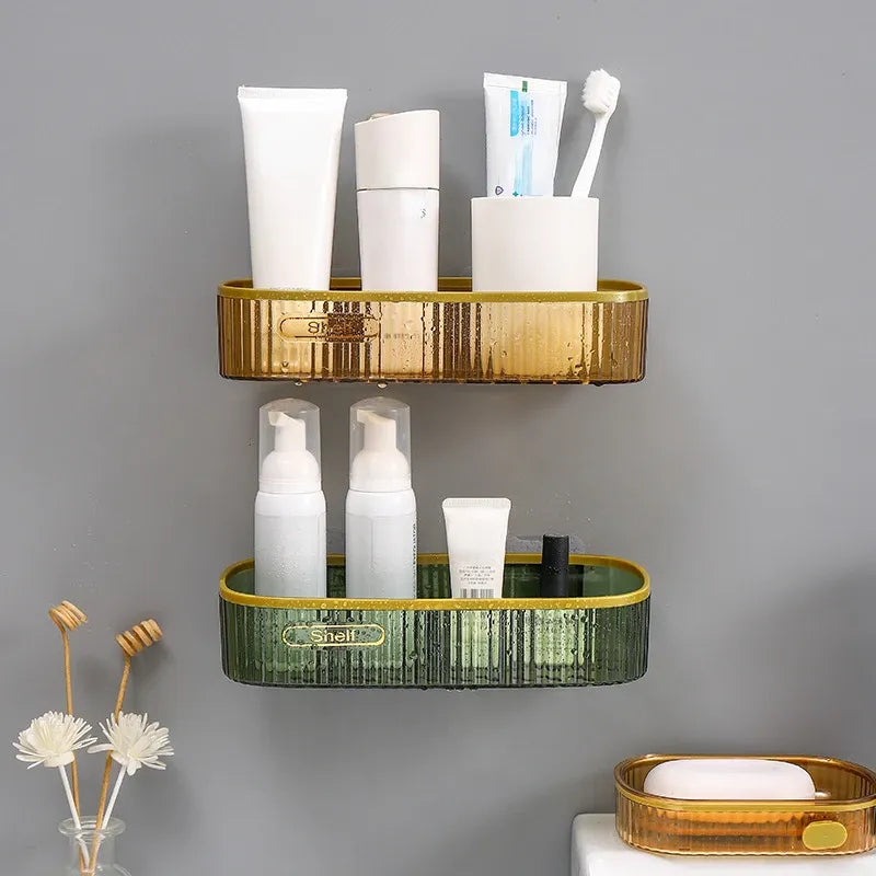 Punch-Free Bathroom Shelf