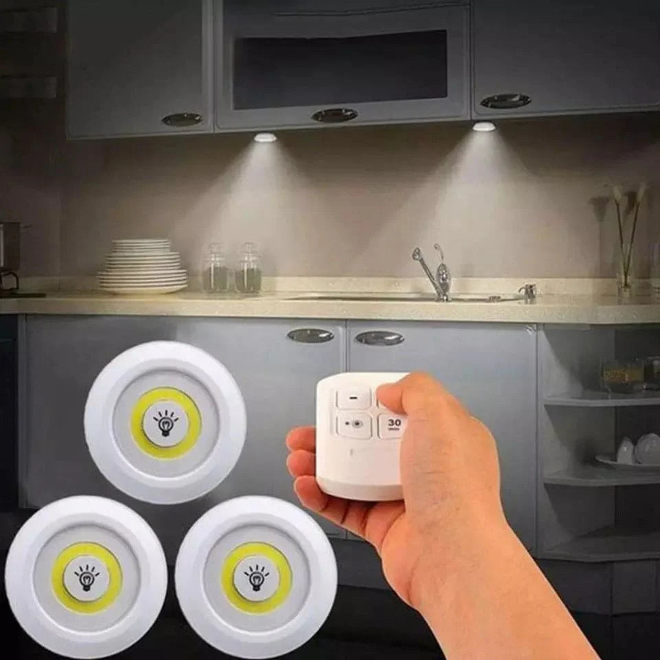 3 Pcs Wireless LED Closet Lights with Remote Control