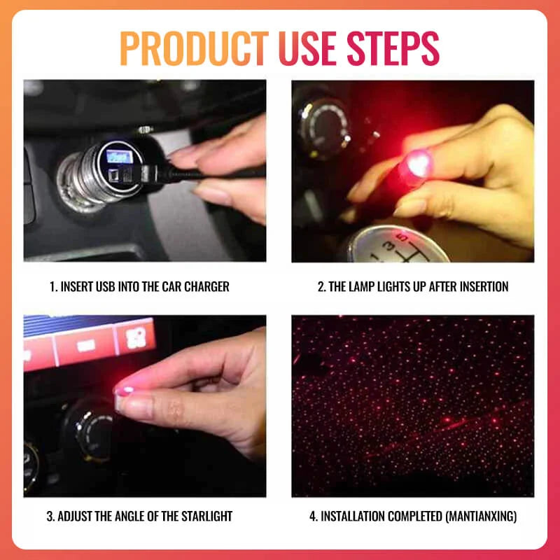 USB Light Car Star Projector