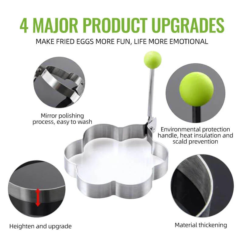 Stainless Steel Fried Egg Molds (Set of 4)