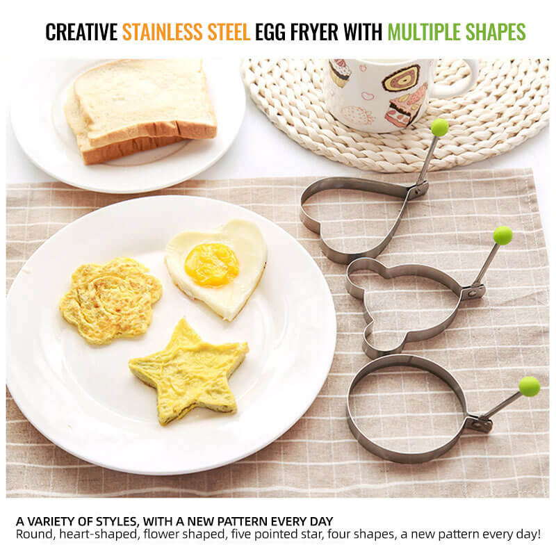 Stainless Steel Fried Egg Molds (Set of 4)